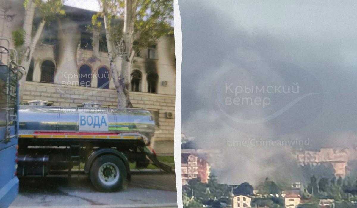 Після удару ЗСУ згорів штаб Чорноморського флоту Росії в Севастополі, – соцмережі