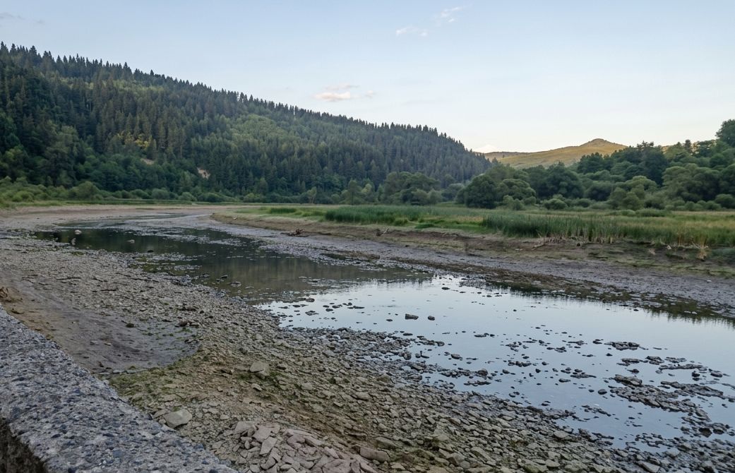 Річки області на мілині: низькі рівні води, очікувані опади.
