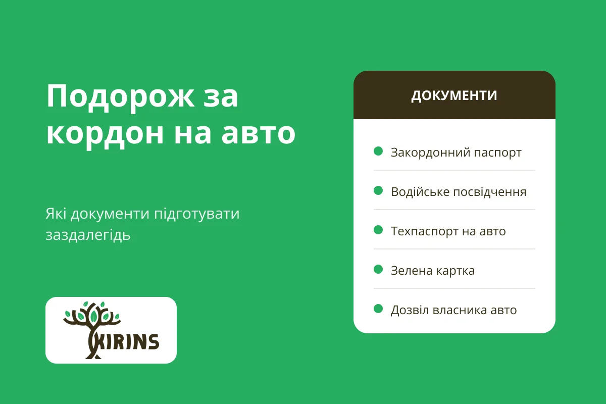 Подорож за кордон на авто: які документи потрібно підготувати